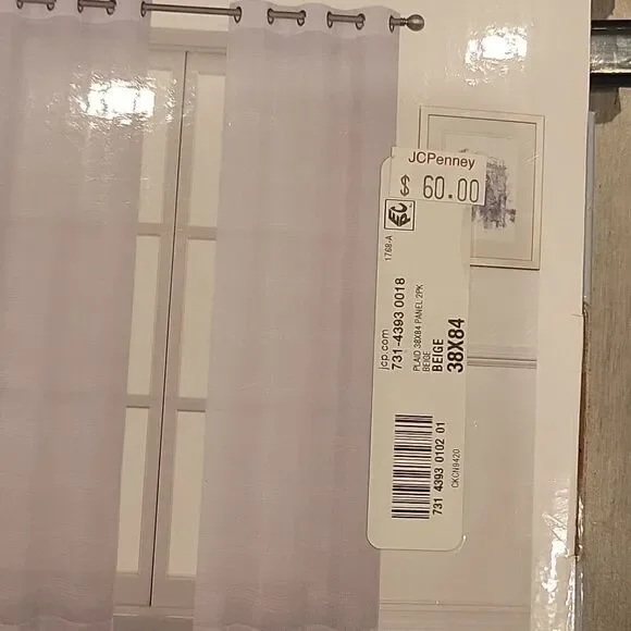 2 panels Sheer Window Panel Pair - Picture 4 of 6